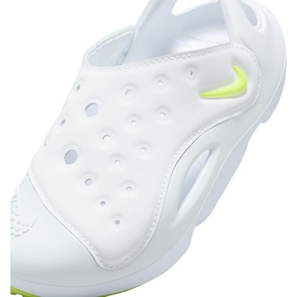NWT Nike unisex Aqua Swoosh Little Kids' Sandals,White/Pure Platinum/Volt-Sz 11 - Picture 4 of 7